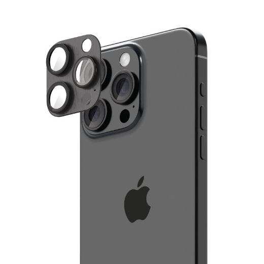 Picture of Smartix Premium Aluminum Camera Lens Protector for iPhone 16 Pro/16 Pro max - Black