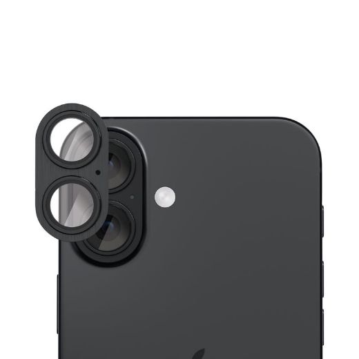 Picture of Smartix Premium Aluminum Camera Lens Protector for iPhone 16/16 Plus - Black