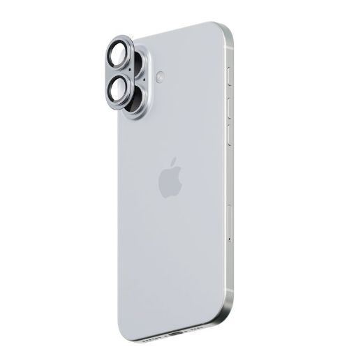 Picture of Smartix Premium Aluminum Camera Lens Protector for iPhone 16/16 Plus - White