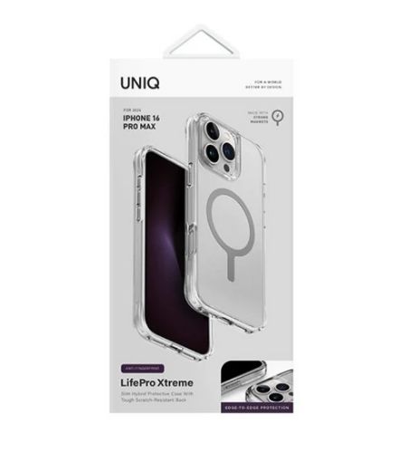 Picture of Uniq Hybrid Case for iPhone 16 Pro Max Magclick Charging Lifepro Xtreme Af - Dove Frost Clear