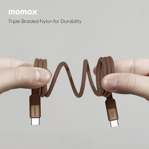 Picture of Momax 1-Charge GAN 30W 1 Port Charge + 60W USB-C TO USB-C Magnetic Cable 1M - Sandstone