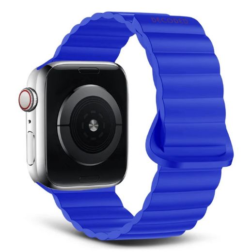 Picture of Decoded Silicone Magnet Traction Loop Lite Strap for Apple Watch 49/45/44/42mm - Galactic Blue