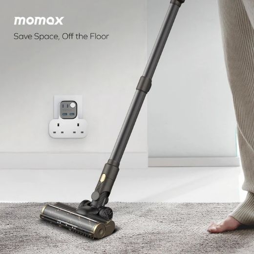 Picture of Momax 1-Charge Work Flow T-shaped Extention 2 Socket with USB - White