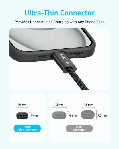 Picture of Anker Cable USB-C to USB-C 240W (0.9m/3ft) - Black