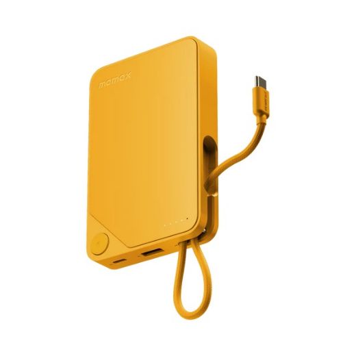 Picture of Momax 1-Power X Battery Pack 10000mAh with Built-in USB-C Cable - Yellow