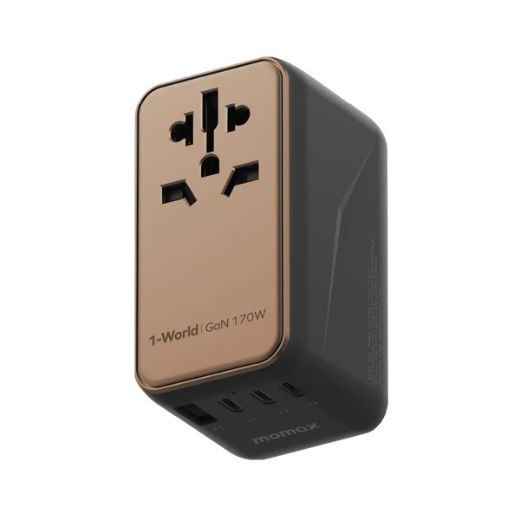 Picture of Momax 1-World 170W 4-Port Travel Adaptor - Desert Titanium