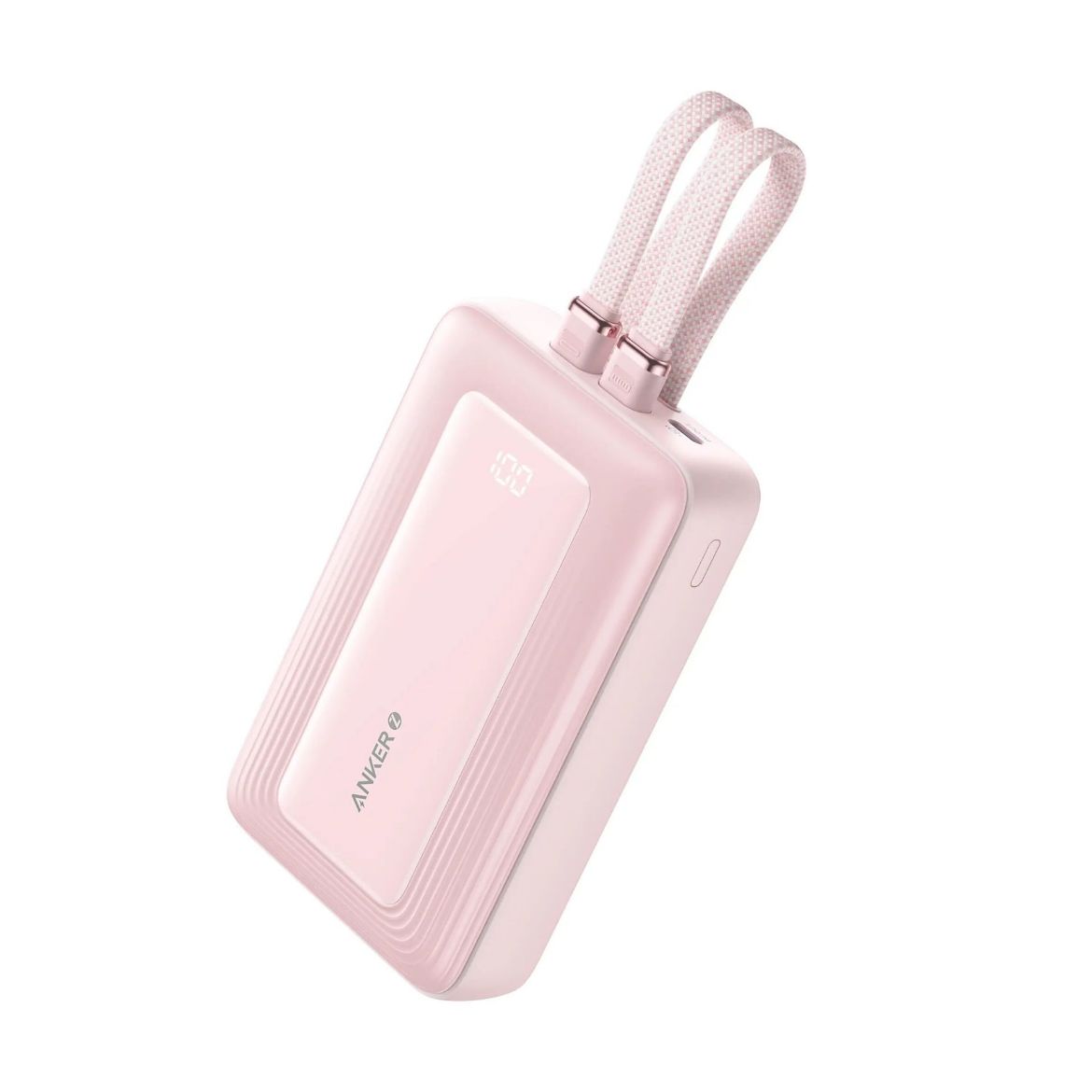 Picture of Anker Zolo Power Bank (20K, 30W, Built-In USB-C and Lightning Cable) - Pink