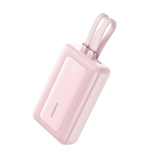 Picture of Anker Zolo Power Bank (20K, 30W, Built-In USB-C and Lightning Cable) - Pink