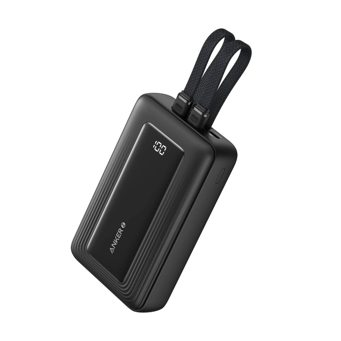 Picture of Anker Zolo Power Bank (20K, 30W, Built-In USB-C and Lightning Cable) - Black