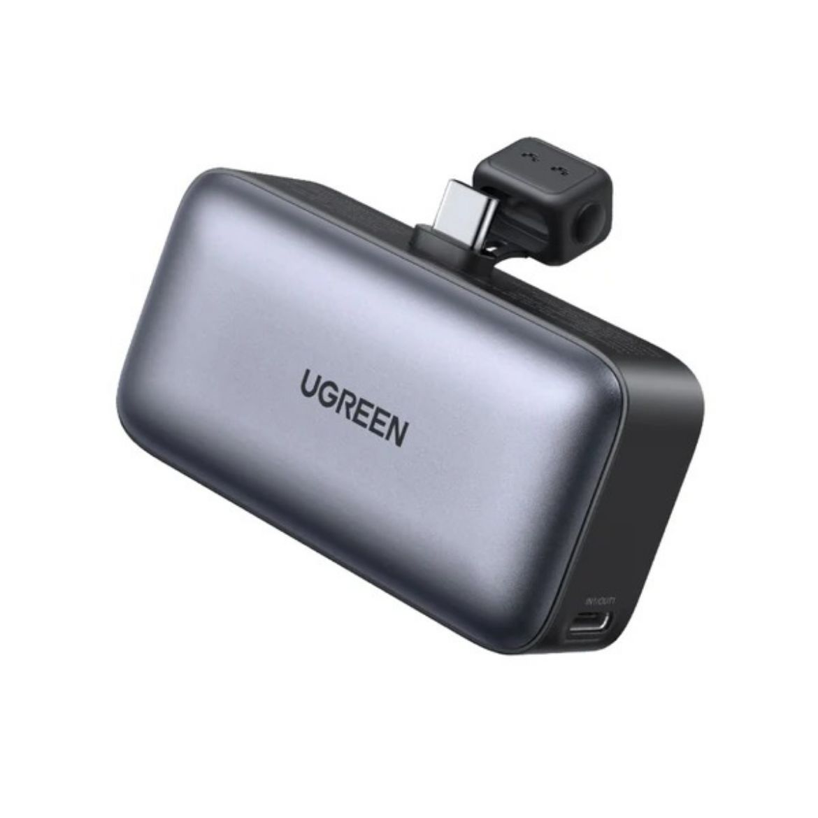 Picture of Ugreen 5000mAh Power Bank with Built-in USB-C Connector - Gray