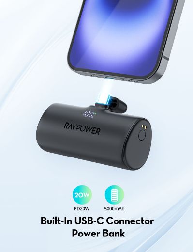 Picture of Ravpower 5000mAh Type-C Power Bank - Black