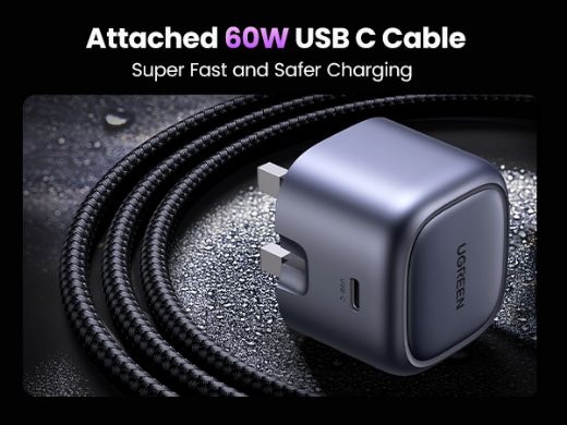 Picture of Ugreen Nexode GaN Fast Charge 30W Adapter - Space Gray