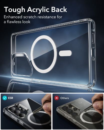 Picture of ESR Classic Hybrid Case HaloLock for Samsung Galaxy S25 Ultra - Clear