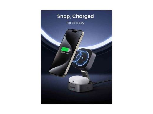 Picture of Ugreen 2in1 Magnetic Wireless Charger 17.5W - Gray