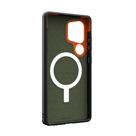 Picture of UAG Civilian MagSafe Case for Samsung Galaxy S25 Ultra - Olive Drab/Orange