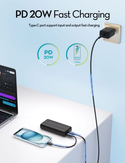 Picture of Ravpower PD20W Pioneer 20000mAh 3 Ports Power Bank - Black