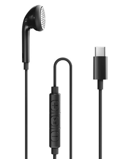 Picture of Ravpower Mono Wired Earphones with Type-C Connector - Black