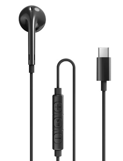 Picture of Ravpower Mono Wired Earphones with Type-C Connector - Black