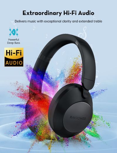 Picture of Ravpowe ANC Bluetooth Headphone - Black