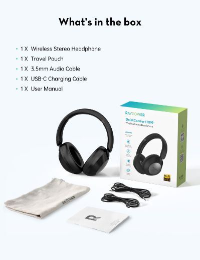 Picture of Ravpowe ANC Bluetooth Headphone - Black