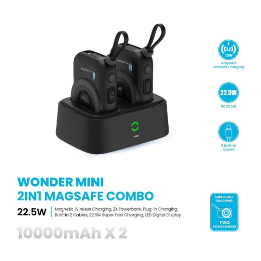 Picture of Pawa Wonder Mini 2 in1 MagSafe Combo - Black