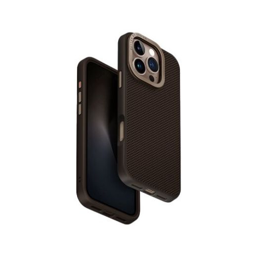 Picture of Uniq Hybrid Keva MagClick With Camera Stand Case for iPhone 16 Pro Max - Umber Brown