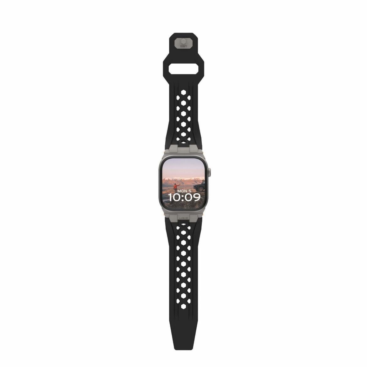 Picture of UAG Monarch Strap for Apple Watch 49/45/44/42mm - Black/Titanium