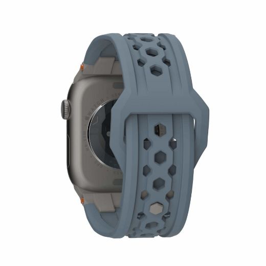 Picture of UAG Monarch Strap for Apple Watch 49/45/44/42mm - Cloud Blue/Titanium