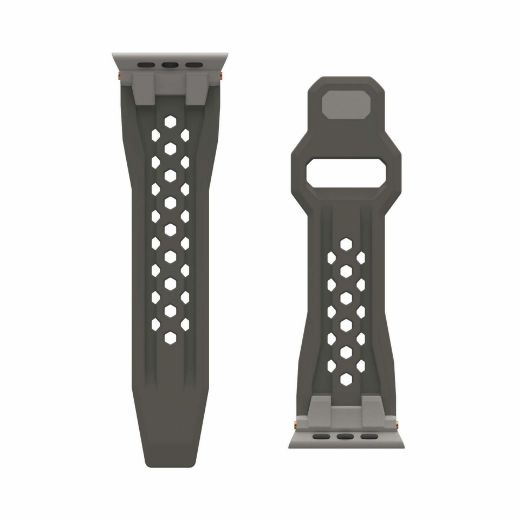 Picture of UAG Monarch Strap for Apple Watch 49/45/44/42mm - Olive/Titanium