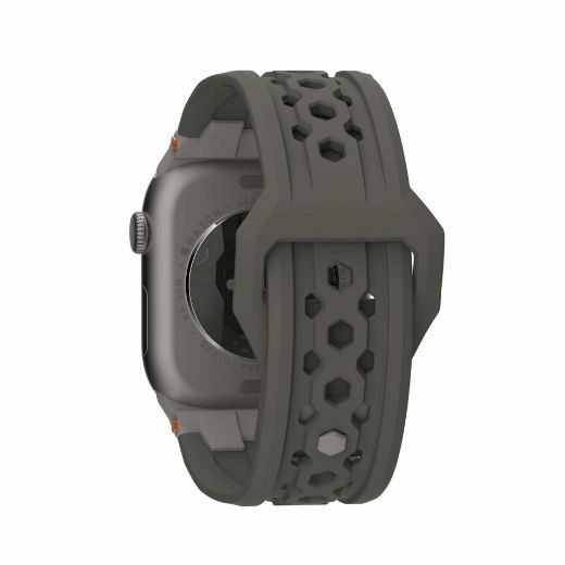 Picture of UAG Monarch Strap for Apple Watch 49/45/44/42mm - Olive/Titanium