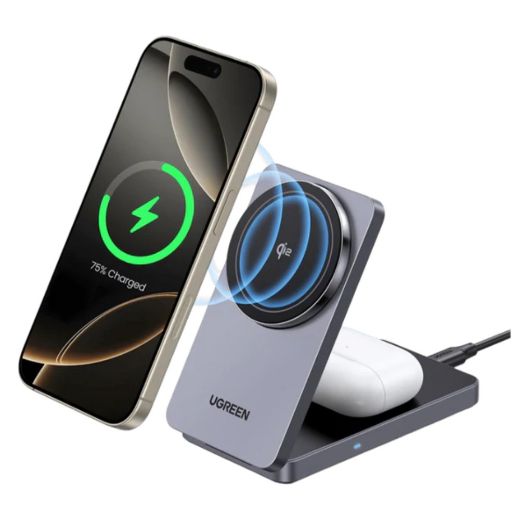 Picture of Ugreen 2in1 Magnetic Wireless Charger 20W - Gray