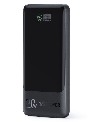 Picture of Ravpower 10000mAh PD Pioneer 20W 3-Ports Portable Power Bank - Black