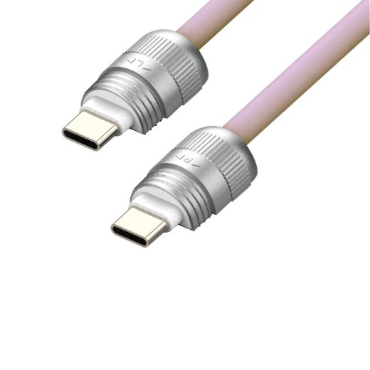 Picture of SIA Cable USB-C to USB-C PowerLink Soft Rubber 60W 1.2M - Light Pink