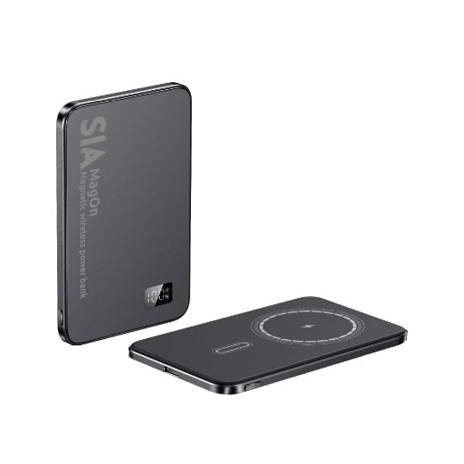 Picture of SIA Mag On 10000mAh PD20W Magnetic Wireless Charging 15W Power Bank - Black