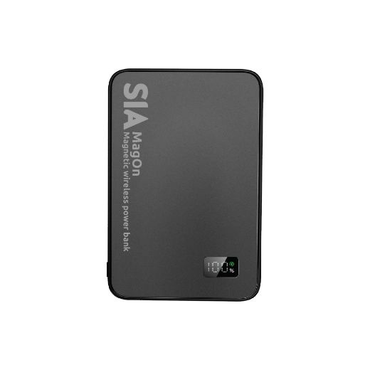 Picture of SIA Mag On 10000mAh PD20W Magnetic Wireless Charging 15W Power Bank - Black