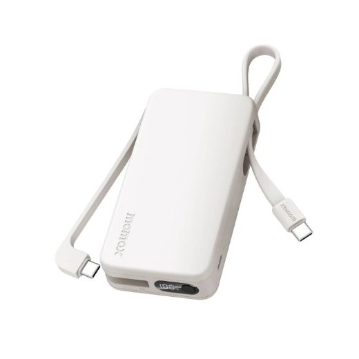 Picture of Momax 1-Power Vital Power Bank 10000mAh With 2 Built In USB-C Cables - White